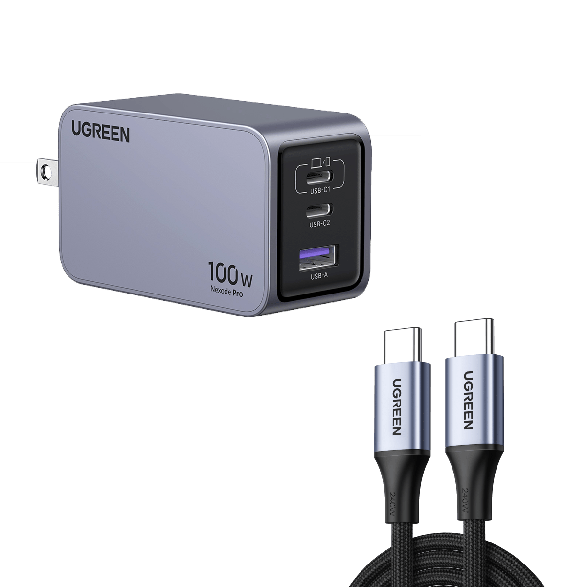 UGREEN Nexode Pro 100W 3-Port GaN Fast iphone Charger