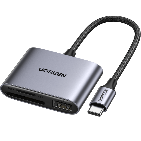 UGREEN SD Card Reader Portable USB 3.0 Dual Slot Flash Memory Card Adapter  Hub f