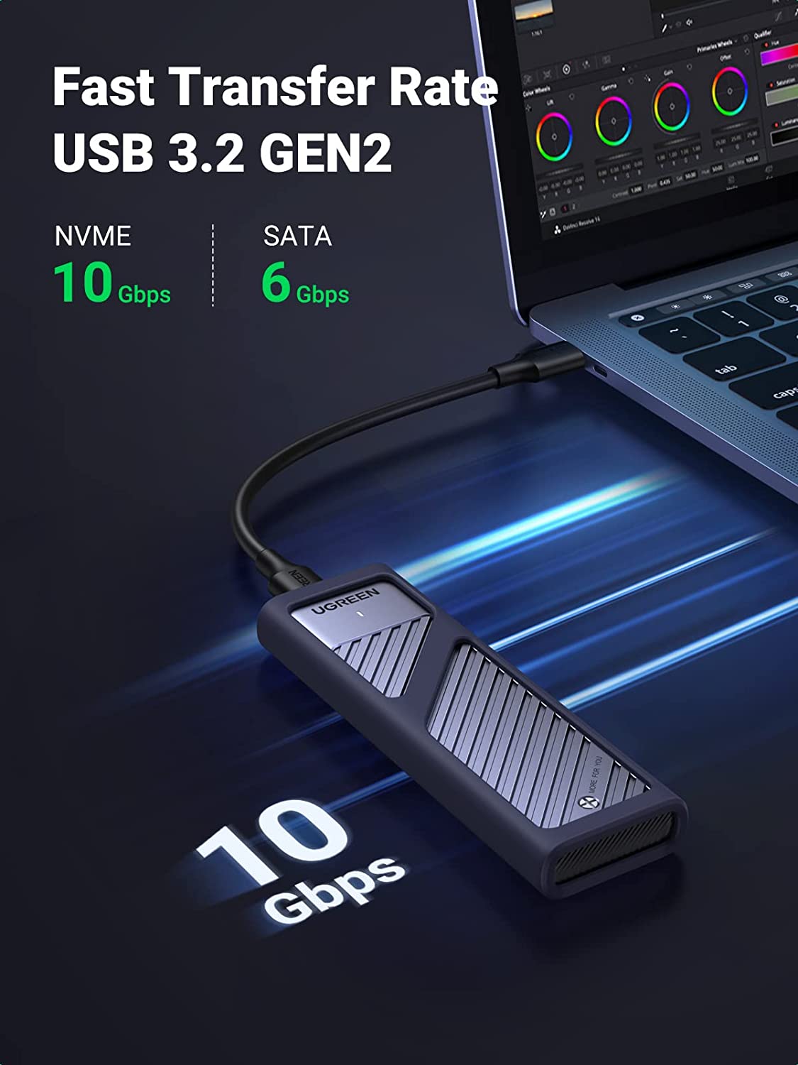 UGREEN Boîtier SSD M.2 NVME SATA USB 3.2 Gen 2  Maroc – ADYASTORE
