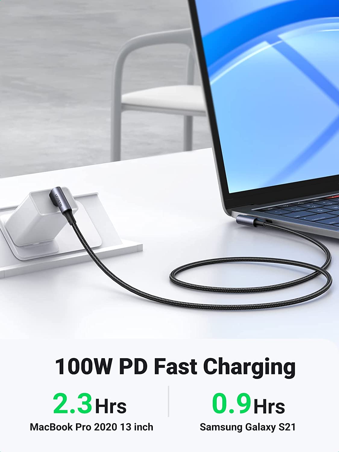 UGREEN 20W Chargeur USB C PD 3.0 avec 1M Câble L…