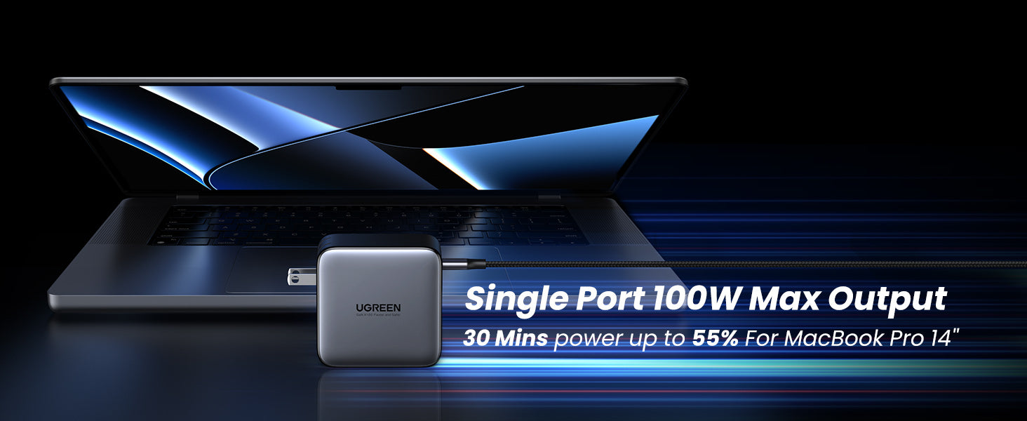 UGREEN Nexode Pro 100W 3-Port GaN USB-C/USB-A Charger 25873 B&H