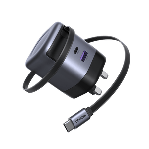 UGREEN Nexode 65W Charger with Retractable USB-C Cable