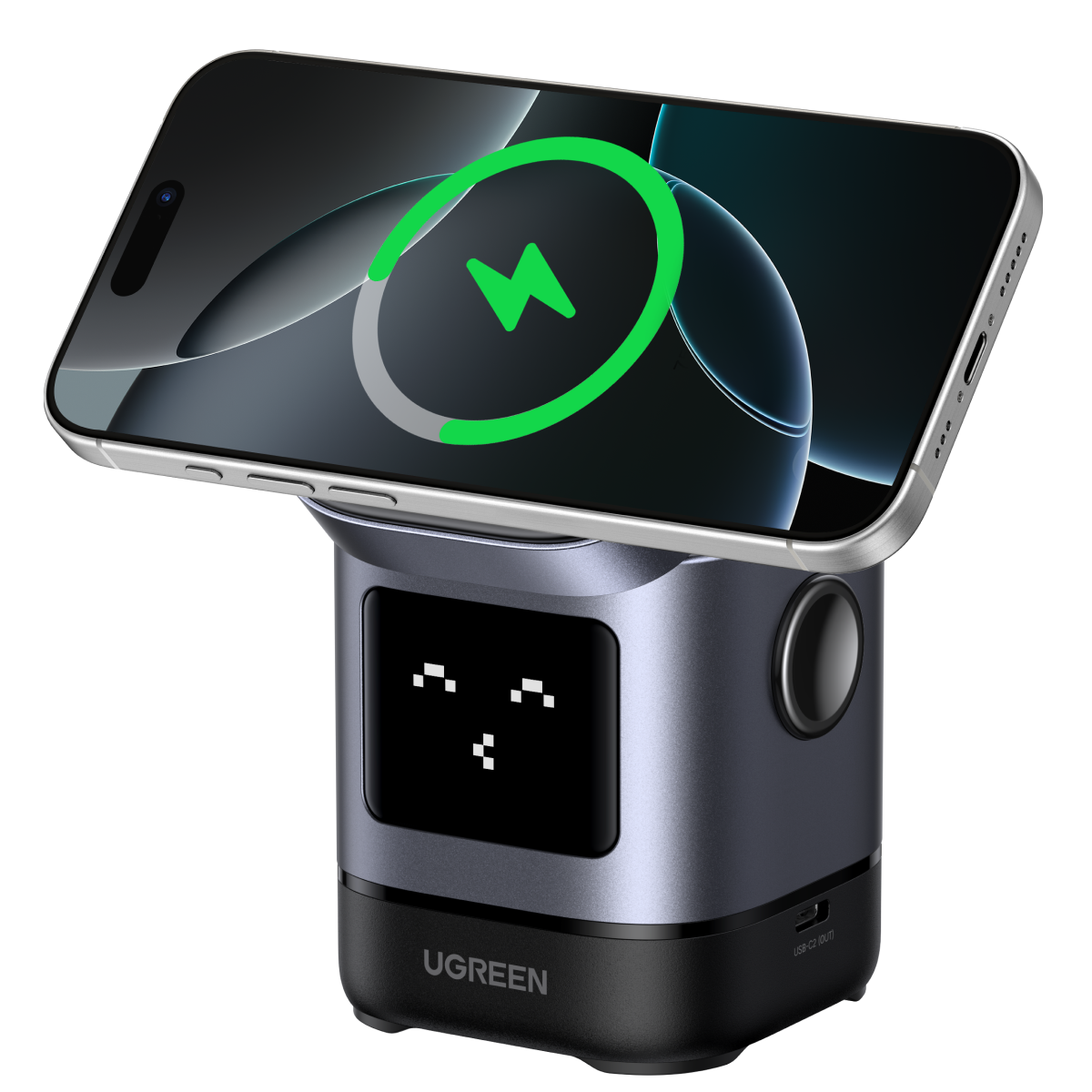 UGREEN charger, UGREEN Uno 2-in-1 Magnetic Wireless Charger 15W