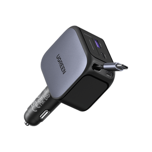 UGREEN Nexode Chargeur voiture 145W avec câble USB-C rétractable