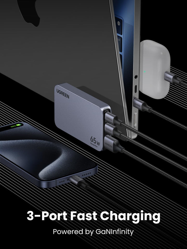 UGREEN 3-Port Fast  iphone Charging