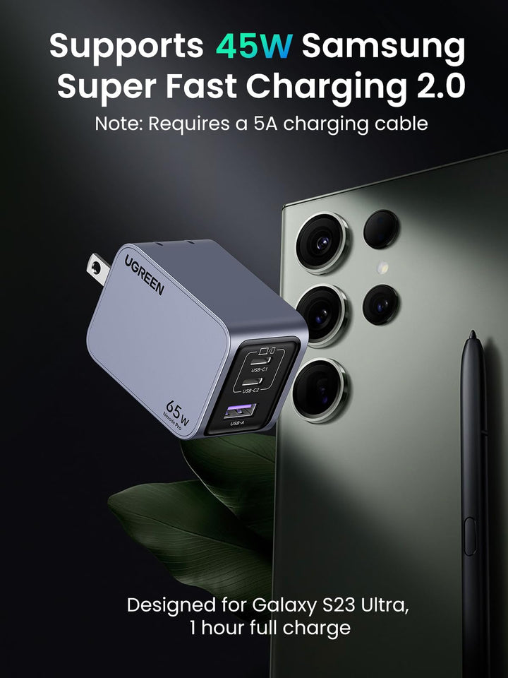 Chargeur USB Ugreen - 65W (vendeur tiers, via coupon) –