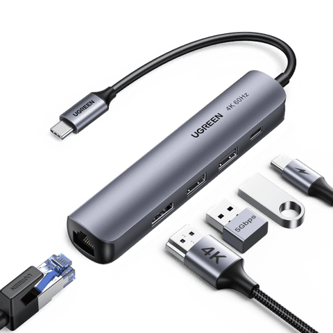 Ugreen USB-C Hub 9 in 1 USB3.0 4K HDMI VGA RJ45 Ethernet Adapter