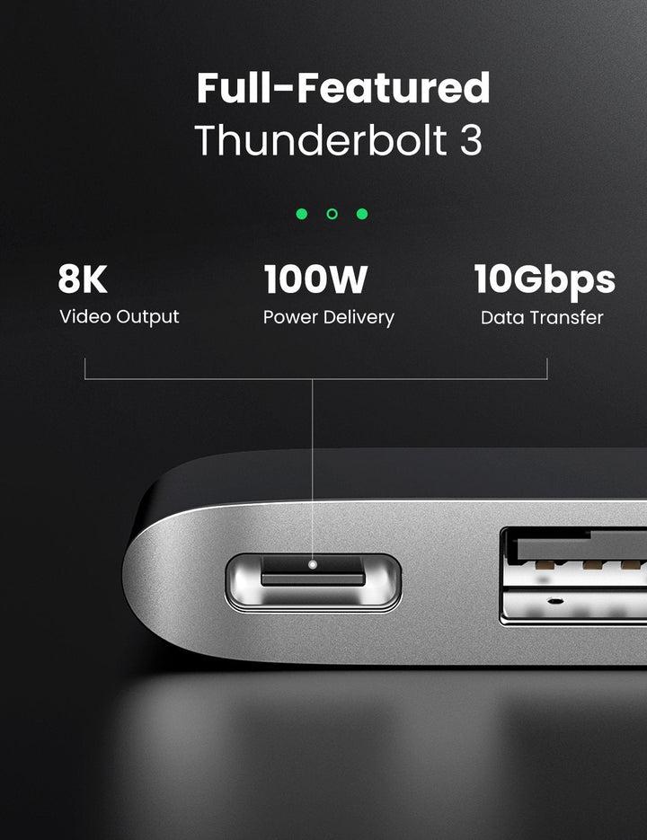 UGREEN MacBook Pro USB C Hub Adapter 5 IN 2 HDMI 4K Thunderbolt 3