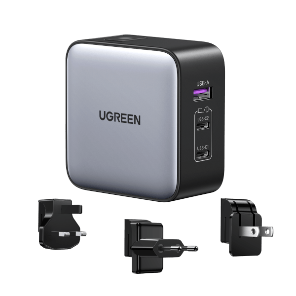 Regleta Ugreen cube 65W USB / USB C + 3x enchufe AC negro (CD268