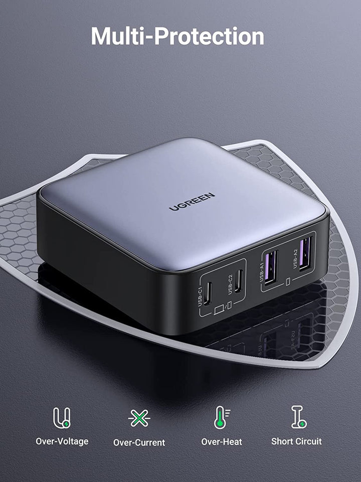 UGREEN 65W USB C Charger, Nexode 4 Ports Charging Station, Fast