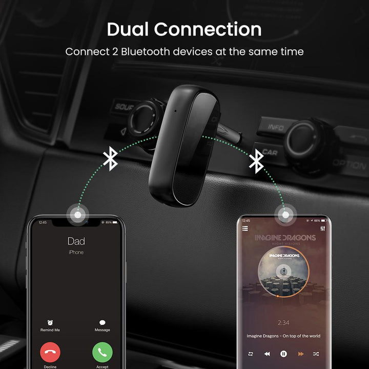 Ugreen Bluetooth 5.0 récepteur audio AUX mini jack pour voiture noir  (70303) - ✓