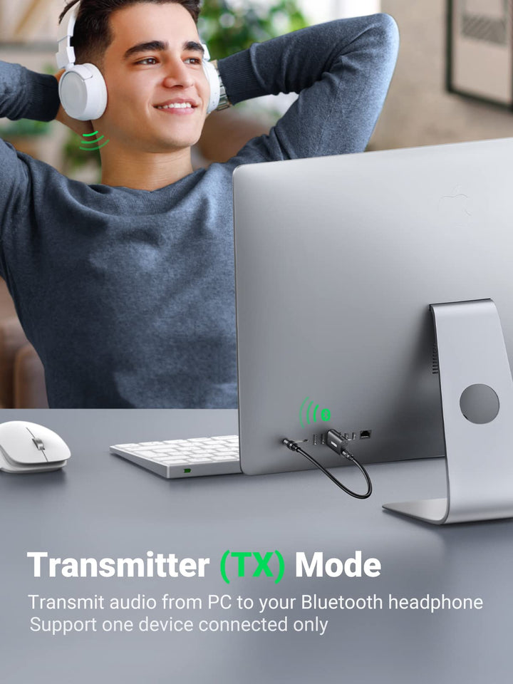 Ugreen Transmetteur Bluetooth 5.1 Transmetteur/récepteur Adaptateur audio  sans fil Mini Jack 3,5 mm Noir (CM523 60300)