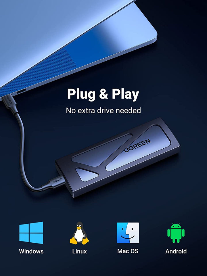 Ugreen Boitier Disque SSD Externe M.2 NVME M-key USB 3.2 Gen 2 (60354) -  EVO TRADING