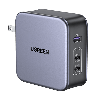 UGREEN Nexode 65W GaN II 3-Port USB Wall Charger (Gray)