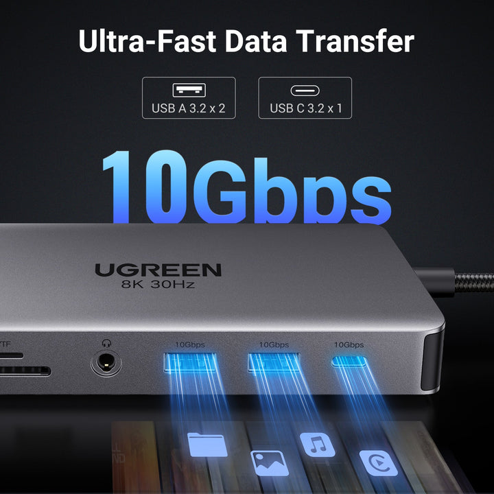 UGREEN Revodok USB C Hub 7-IN-1 USB Hub 10Gbps Ultra High Speed